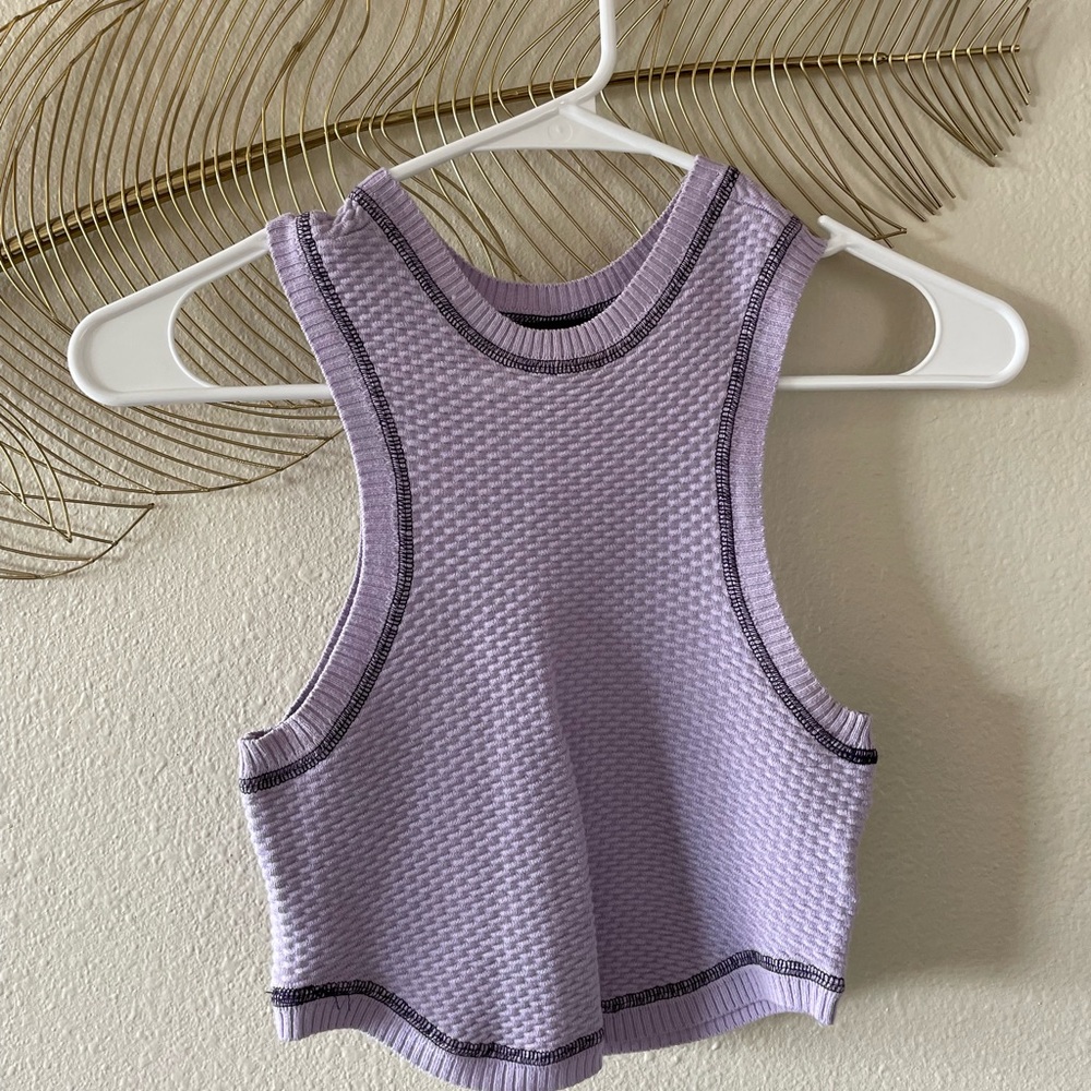 BDG purple crop tank